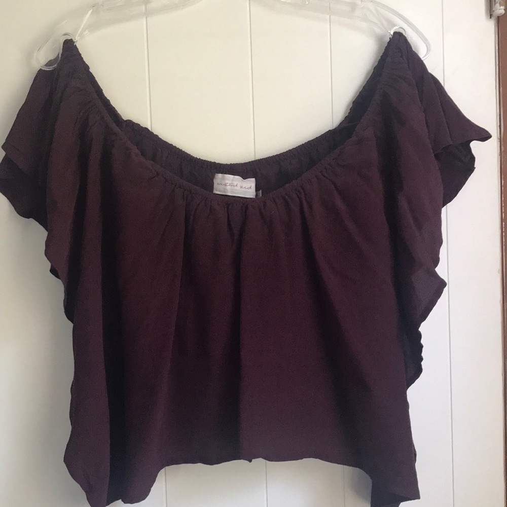 Mustard Seed Off the Shoulder Top